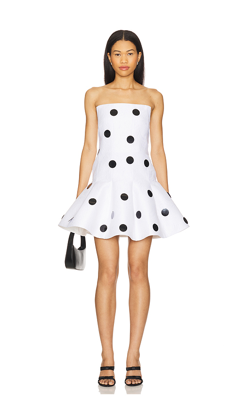 Prabal Gurung Strapless Flare Mini Dress in White. Size 4. Also in 6.
