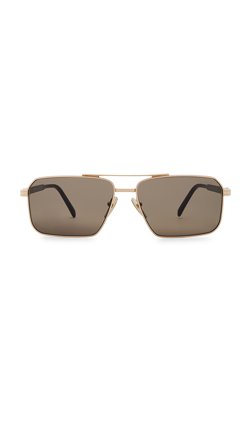 Prada Aviator Sunglasses in Metallic Gold.
