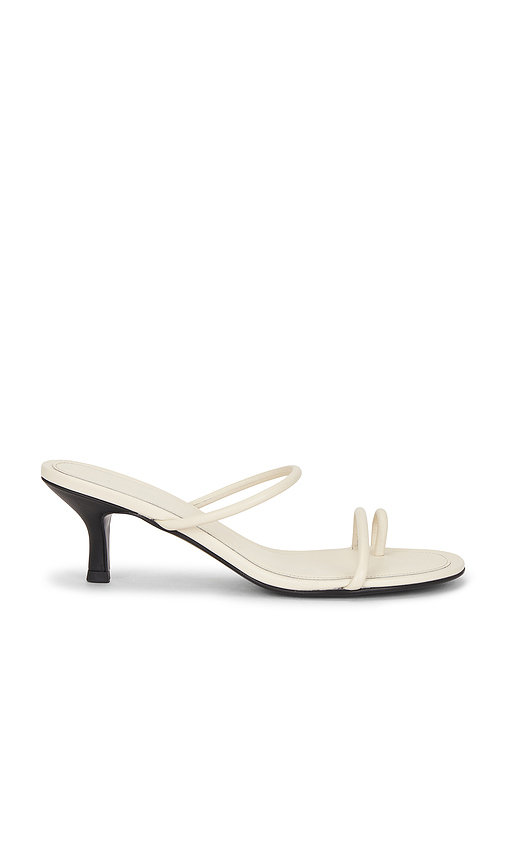 St. Agni Minimal Strap Heel in Cream. Size 36. Also in 37, 38, 39, 40.