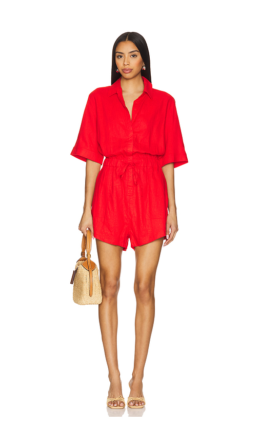 Seafolly Sunside Playsuit in Red. Size S. Also in XS.