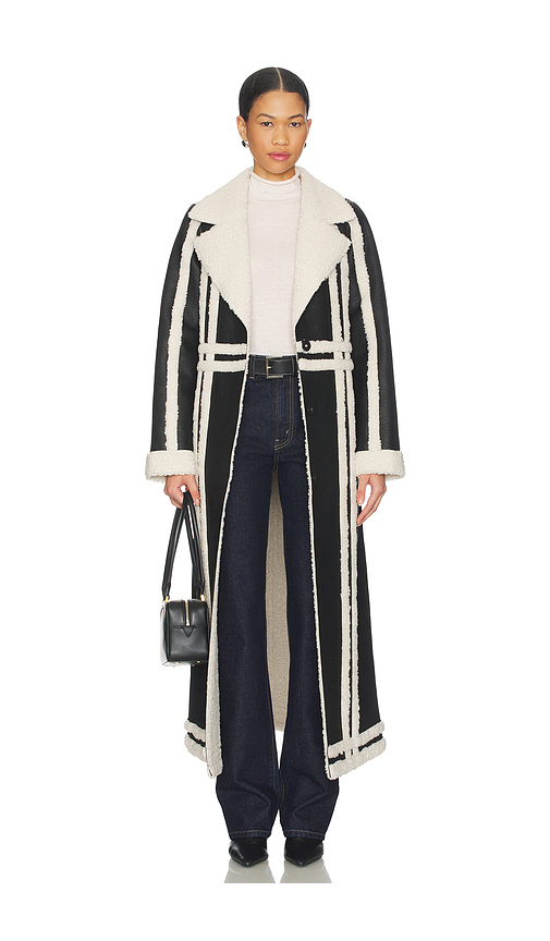 Show Me Your Mumu Swiss Alps Coat in Black. Size S. Also in M, XL, XS.