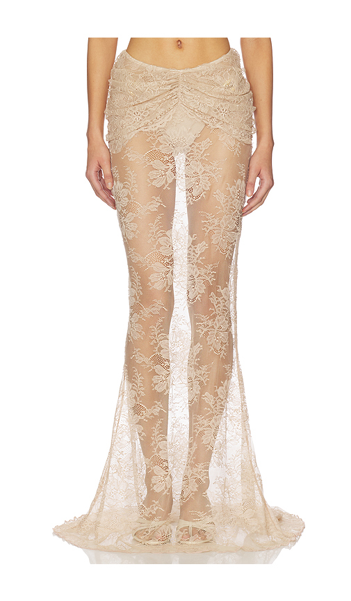 Shani Shemer Brenda Maxi Skirt in Metallic Neutral. Size M. Also in S, XS.