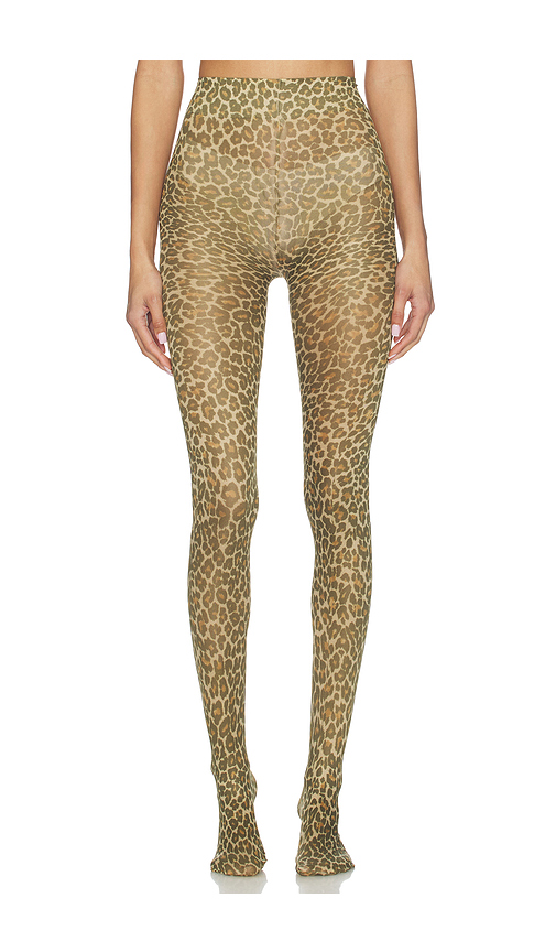 SWEDISH STOCKINGS Softa Leo Tights in Lemon,Brown. Size L. Also in S, M.