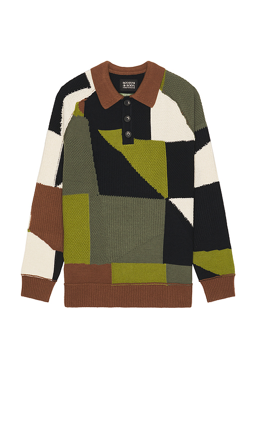 Patch Work Long Sleeve Polo en ,. Taille L. Also en M, S, XL/1X - Scotch & Soda - Modalova