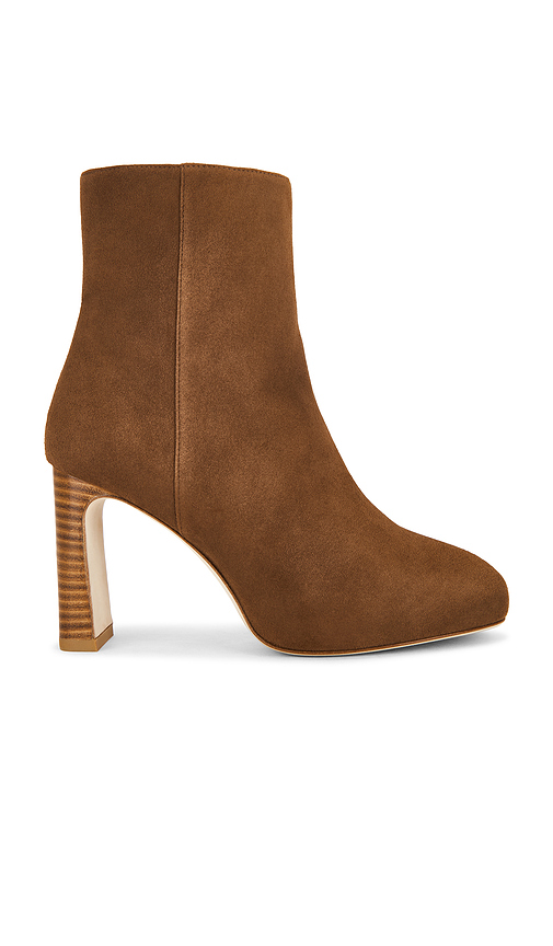 Stuart Weitzman Babette Platform Zip Bootie in Brown. Size 6. Also in 7, 7.5, 8, 8.5.