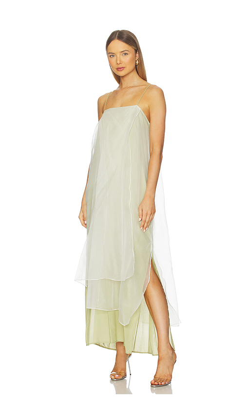 SWF x REVOLVE Sheer Slip Maxi Dress in Sage. Size M. Also in L, S, XL, XS.