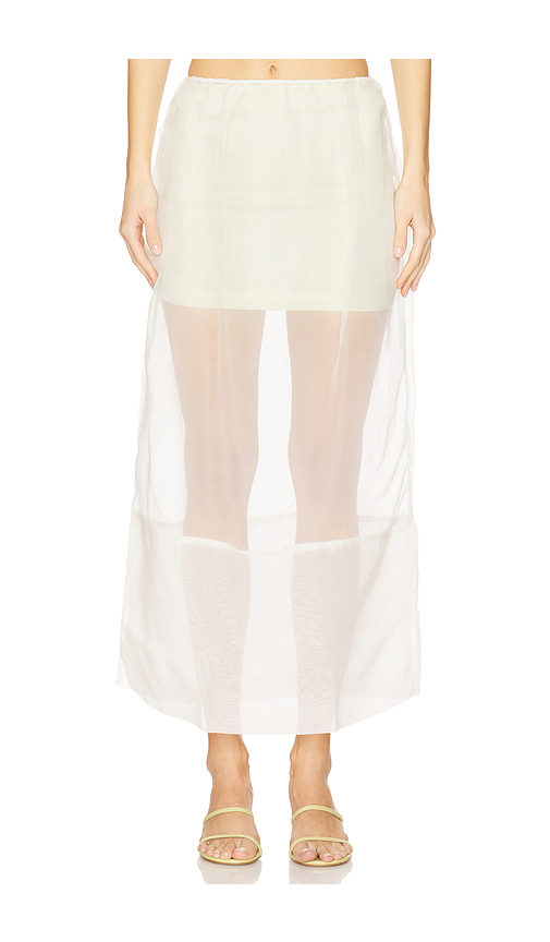 SWF Pencil Sheer Maxi Skirt & Satin Mini in Green. Size M. Also in S, XS.