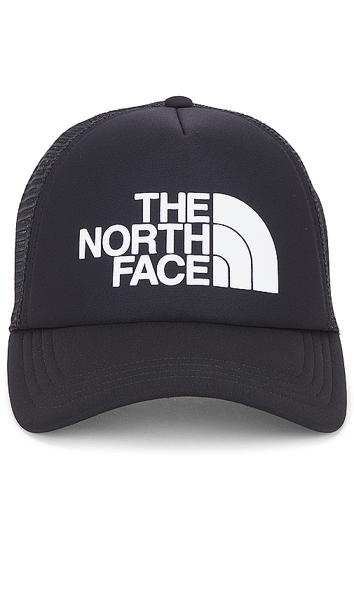 The North Face TNF Logo Trucker Hat in Black.