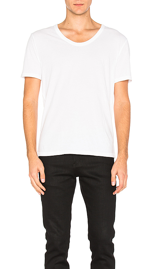 T by Alexander Wang Classic Low Neck Tee in White. - size M (also in XL)