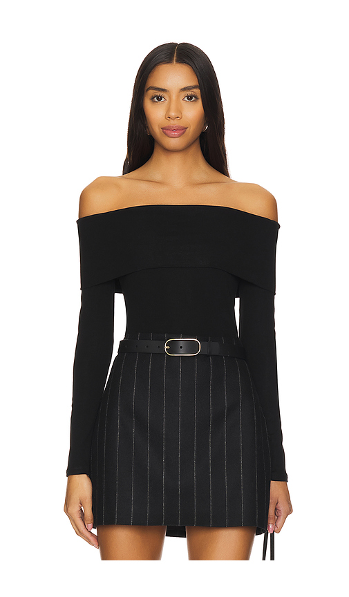 Theory Long Sleeve Off The Shoulder Top in Black. Size L. Also in XL.