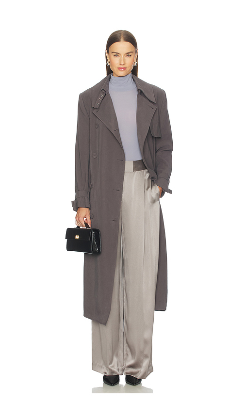 The Sei Structured Trench Coat in Grey. Size 4. Also in 2, 6.