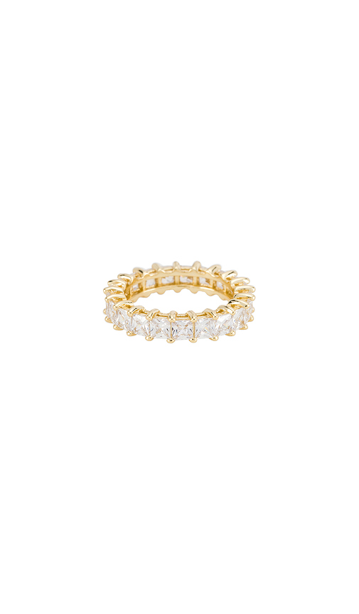 The M Jewelers Ny The Princess Cut Eternity Band In Metallic Gold 