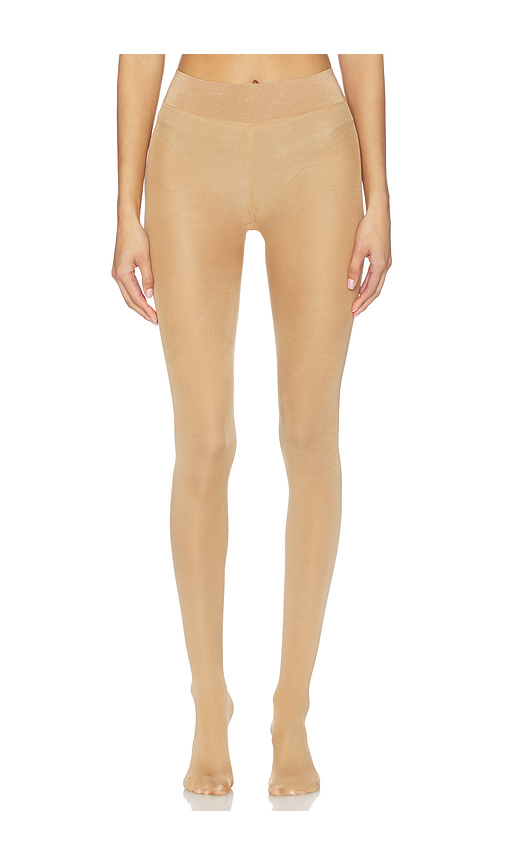 Wolford Pure Shimmer 40 Concealer Tights in Tan. Size M. Also in S, XS.