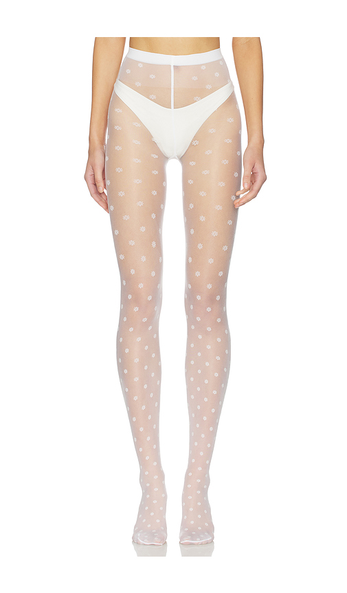 Wolford Daisy Tights in White. Size XS. Also in L, M, S.
