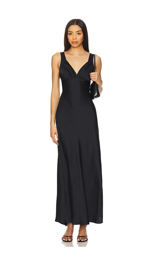 WeWoreWhat Ruched Cup Slip Maxi Dress in Black. Size 4. Also in 0, 2.
