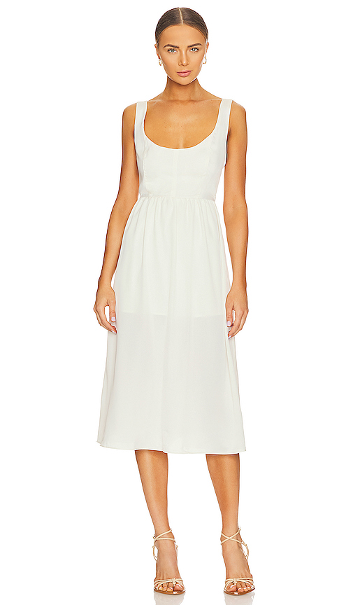 WeWoreWhat Corset Midi Dress in White. Size XS. Also in L.