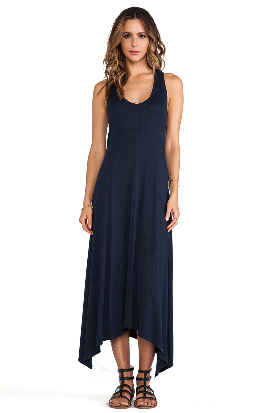 Heather Racerback Maxi Dress in Onyx