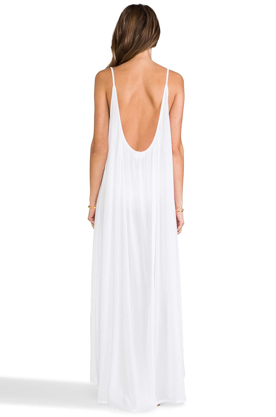 MIKOH Biarritz Low Back Maxi Dress in Foam