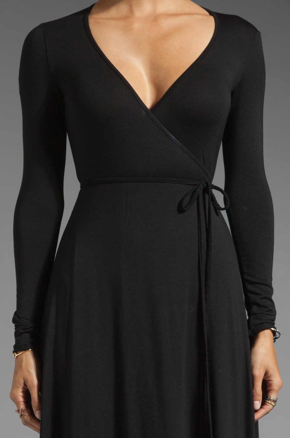 Rachel Pally Long Wrap Dress in Black