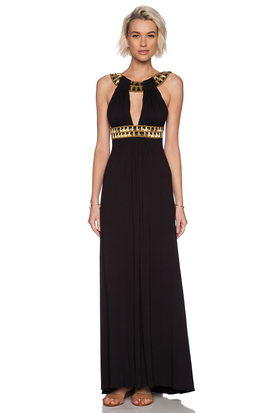 sky Neginoth Maxi Dress in Black