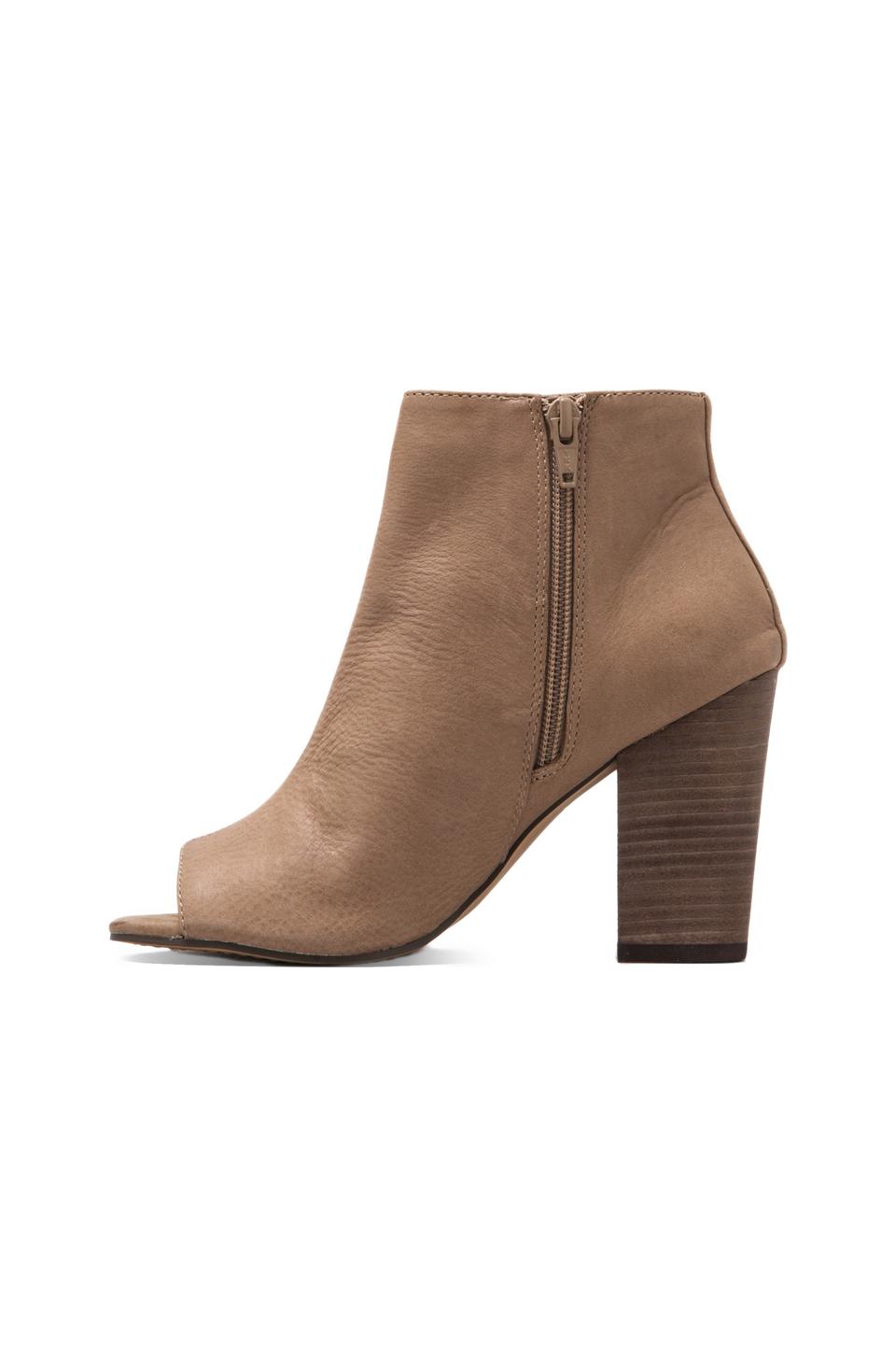Steven Clara Bootie in Taupe Leather | REVOLVE
