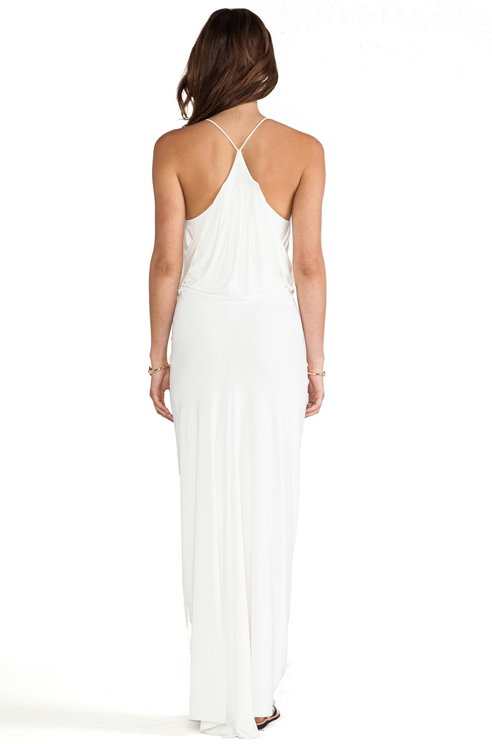 Bags LosAngeles Knot Front Maxi Dress in White