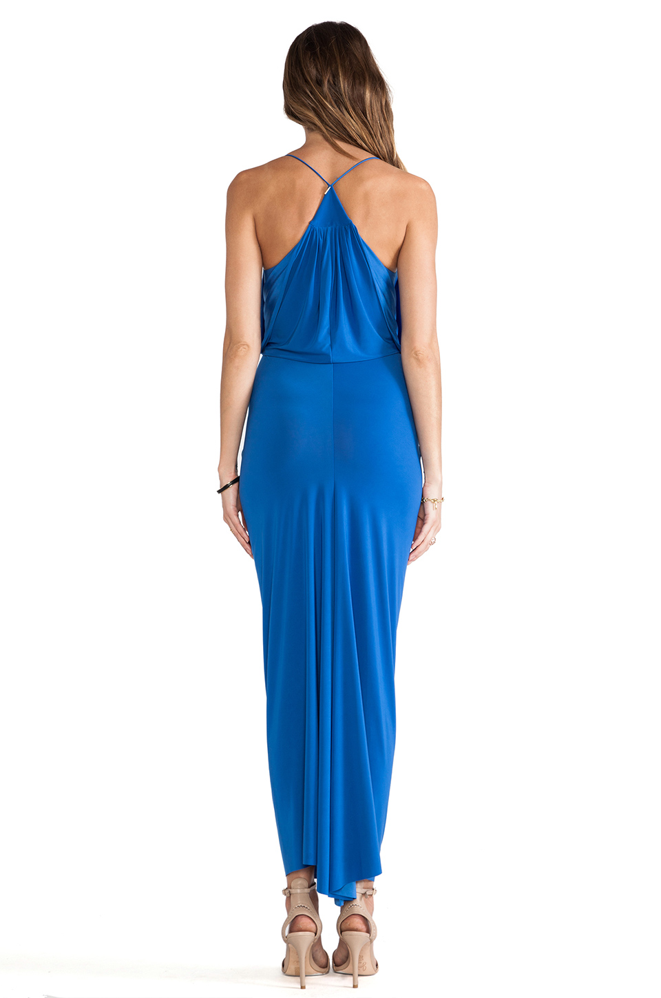 Bags LosAngeles Knot Front Maxi Dress in Periwinkle